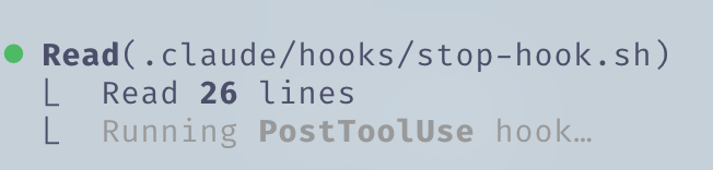 PostToolUse hook feedback