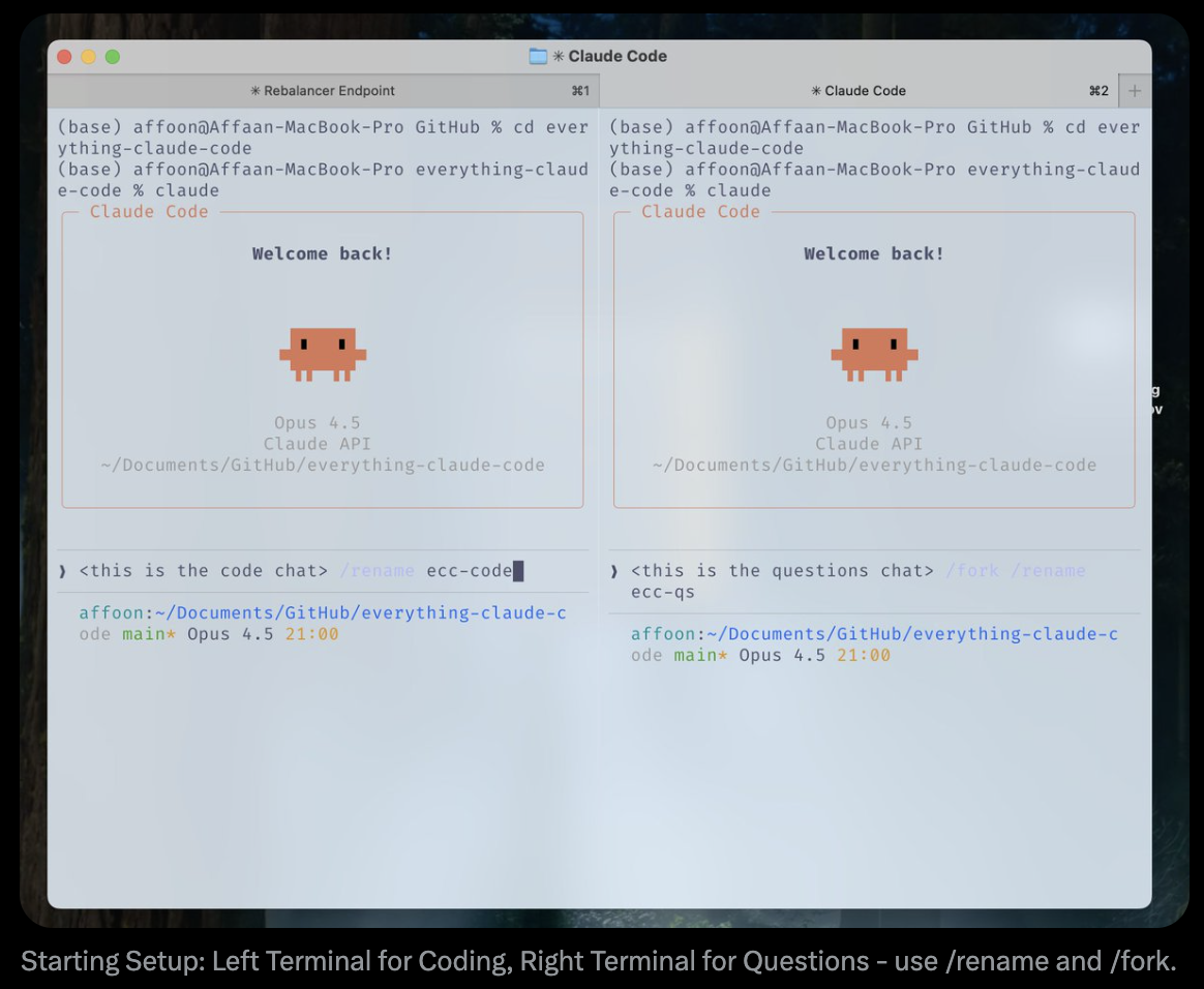 Two Terminal Setup