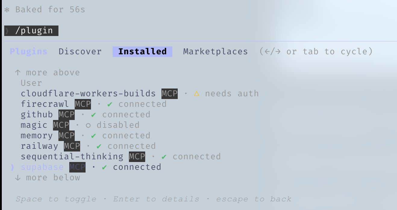 Interfaz de /plugins