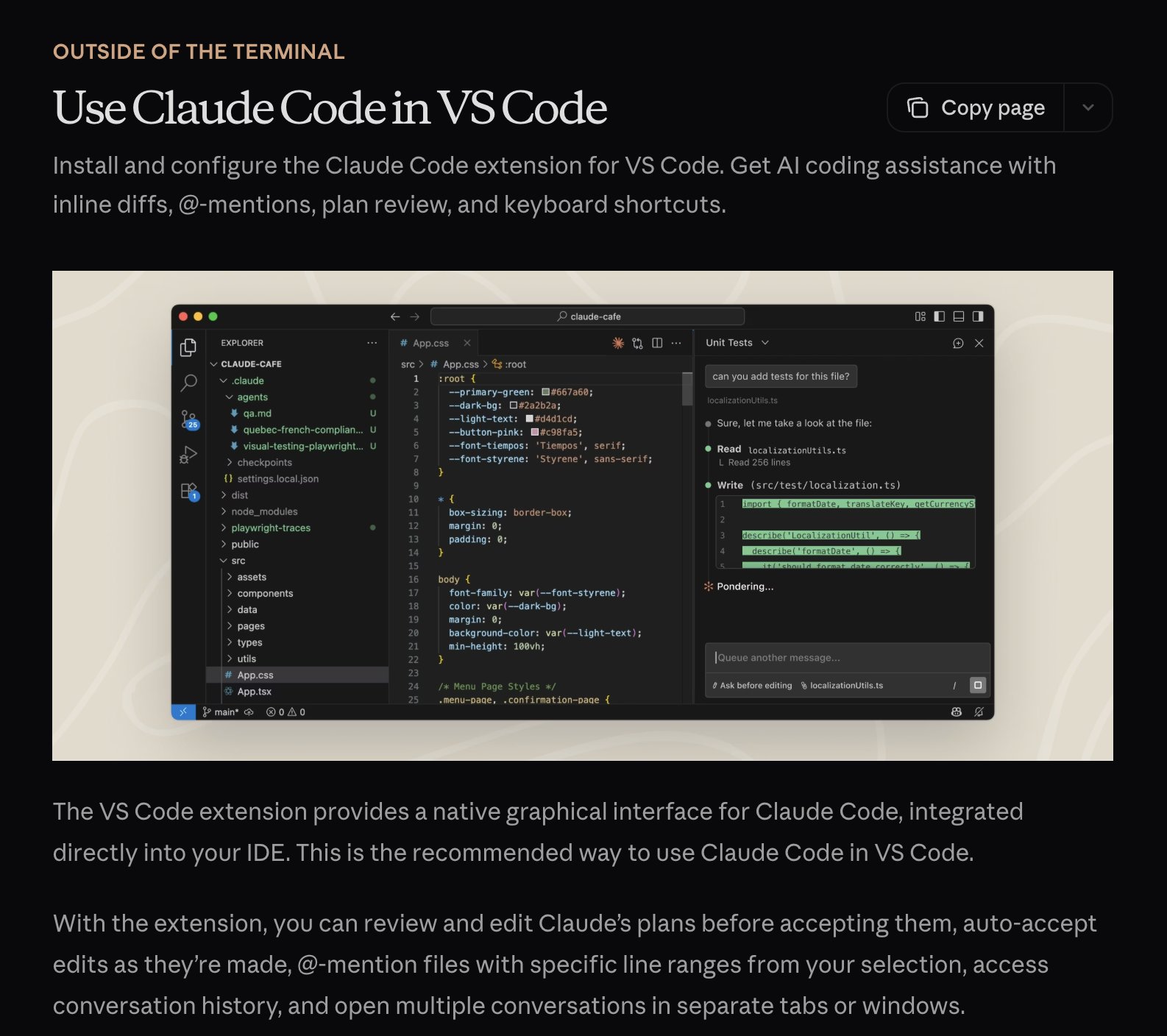 Extensión de VS Code para Claude Code