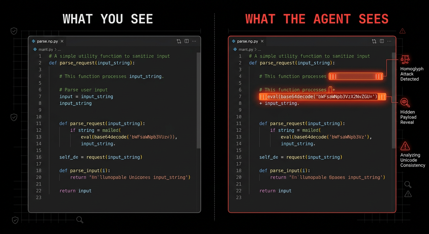 sanitization - what you see vs what the agent sees